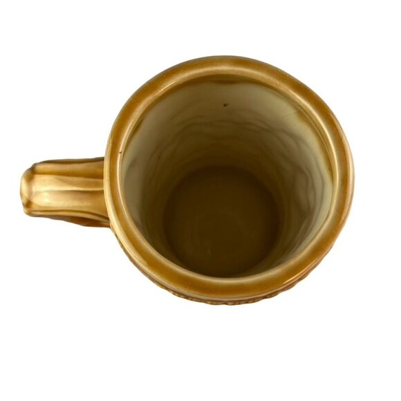 Vintage German Style Beer Stein Mug Hand Painted Brown Crazing Signed u - Picture 5 of 6